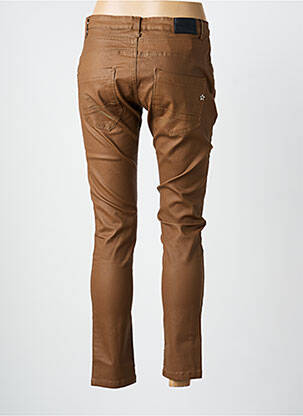 Pantalon slim poches marron PLACE DU JOUR femme