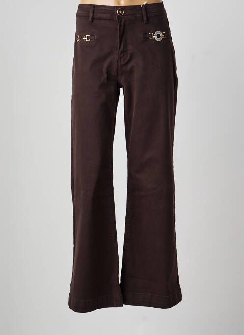 Pantalon flare coupe évasée marron ZAC & ZOE femme