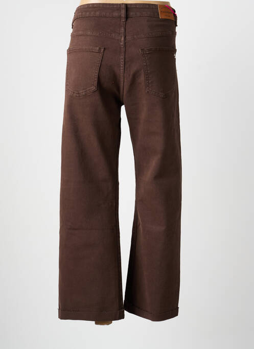 Pantalon flare coupe évasée marron PLACE DU JOUR femme