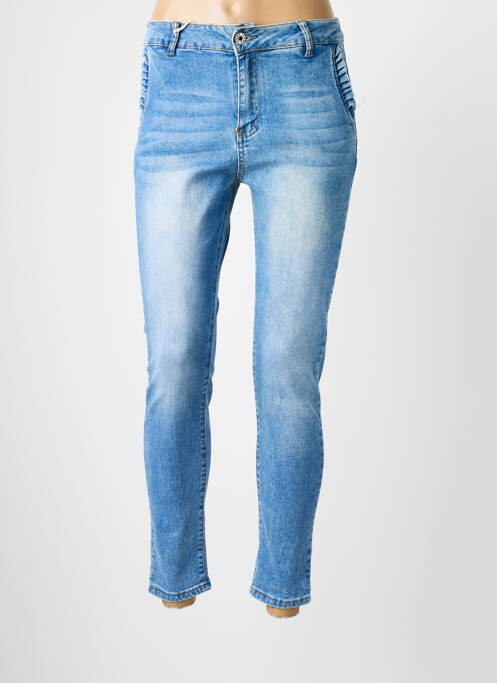 Jeans coupe slim poches bleu IZZY femme