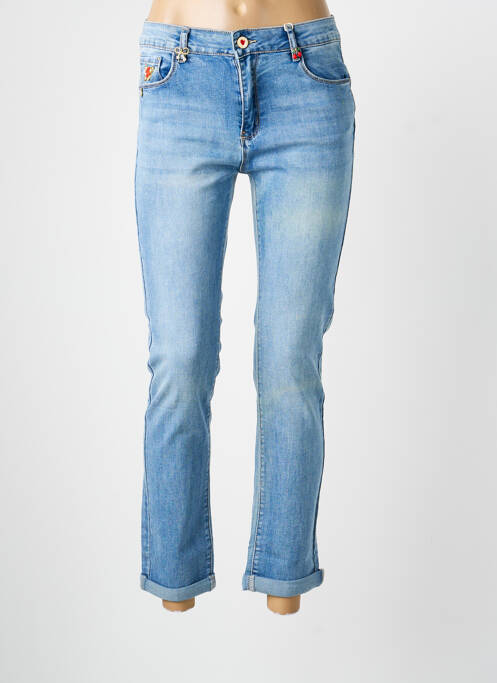 Jeans coupe slim poches bleu ONADO femme