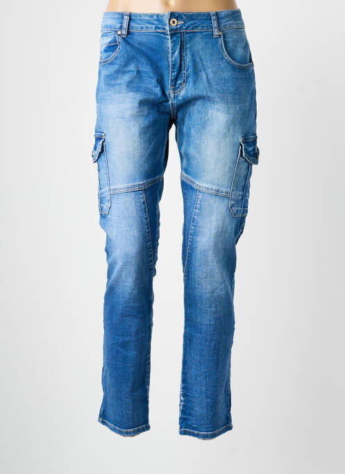 Jeans coupe slim poches bleu PLACE DU JOUR femme
