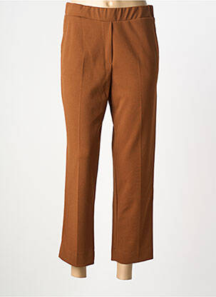 Pantalon 7/8 stretch taille normale marron CHARMING GIRL femme