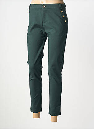 Pantalon 7/8 stretch taille normale vert CHIC & JEUNE femme