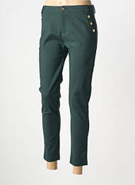 Pantalon 7/8 stretch taille normale vert CHIC & JEUNE femme