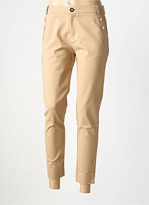 Pantalon 7/8 stretch taille normale beige CHIC & JEUNE femme