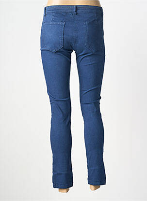 Pantalon slim tissage popeline taille normale bleu STUDIO PARISIEN femme