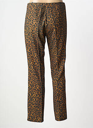 Pantalon droit tissage popeline taille normale jaune EMA BLUE'S femme