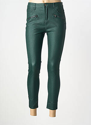 Pantalon 7/8 stretch taille normale vert NINA CARTER femme