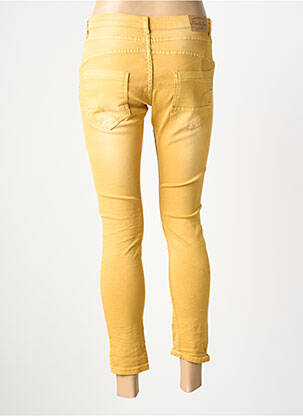 Pantalon 7/8 stretch taille normale jaune PLACE DU JOUR femme