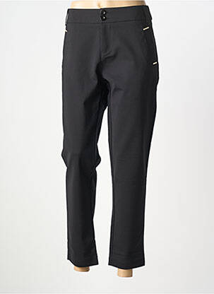 Pantalon slim tissage popeline taille normale noir CHIC & JEUNE femme