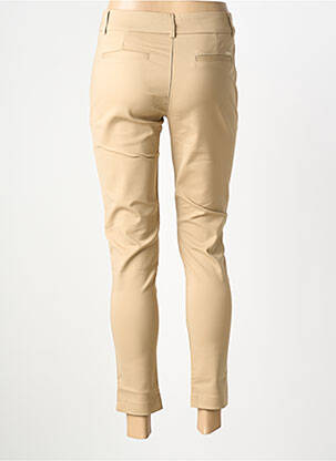 Pantalon slim tissage popeline taille normale beige CHIC & JEUNE femme