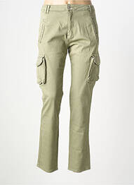 Pantalon slim stretch taille normale vert PLACE DU JOUR femme