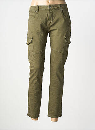 Pantalon cargo slim taille normale vert PLACE DU JOUR femme
