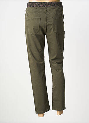 Pantalon 7/8 stretch taille normale vert ONADO femme