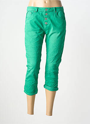 Pantacourt stretch taille normale vert PLACE DU JOUR femme