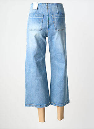 Pantacourt stretch taille normale bleu ONADO femme