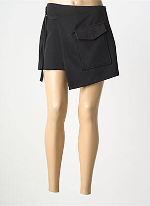 Jupe courte coupe droite noir LUMINA femme