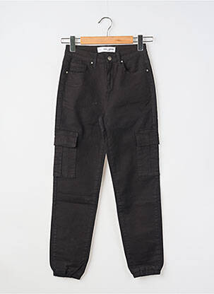 Pantalon cargo poches taille normale noir NINA CARTER femme