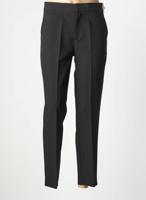 Pantalon slim tissage popeline taille normale noir EMABLUES femme