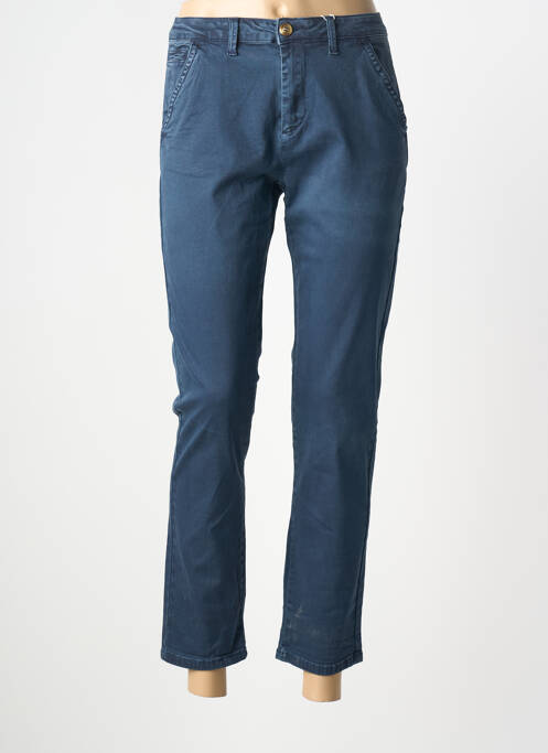 Pantalon chino tissage popeline taille normale bleu ZAC & ZOE femme