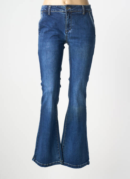 Jean coupe flare stretch taille normale bleu PLACE DU JOUR femme