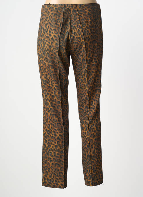 Pantalon droit tissage popeline taille normale jaune EMABLUES femme