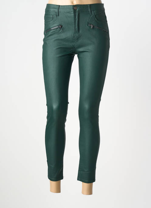 Pantalon 7/8 stretch taille normale vert NINA CARTER femme