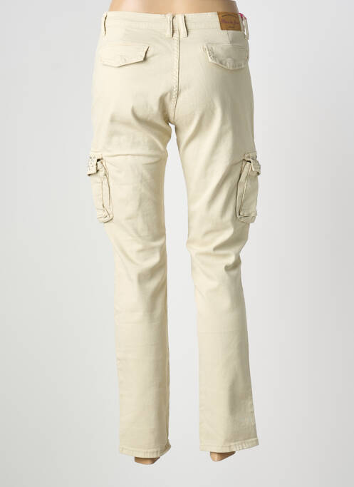 Pantalon slim stretch taille normale beige PLACE DU JOUR femme