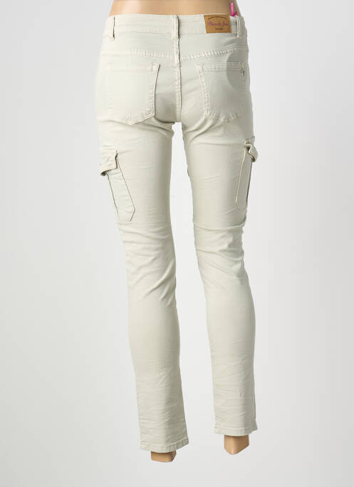 Pantalon cargo poches taille normale beige PLACE DU JOUR femme