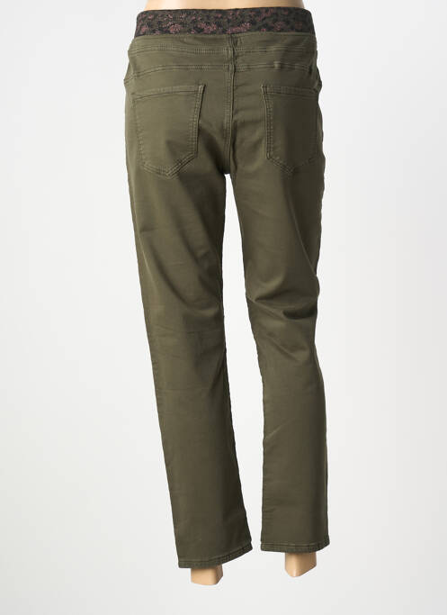 Pantalon 7/8 stretch taille normale vert ONADO femme