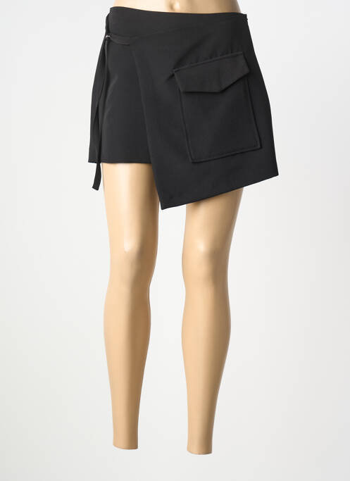 Jupe courte coupe droite noir LUMINA femme
