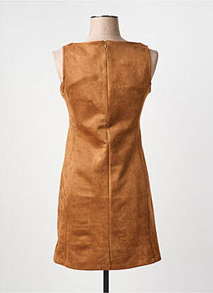 Robe courte sans manche sans manche marron CHARMING GIRL femme