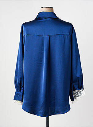 Chemisier coupe droite manches longues bleu FEELHOO femme