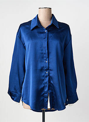 Chemisier coupe droite manches longues bleu FEELHOO femme