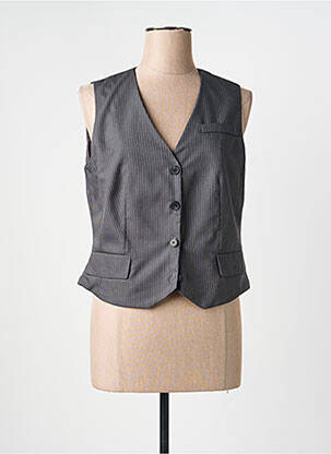Gilet sans manche coupe cintrée gris JCL femme