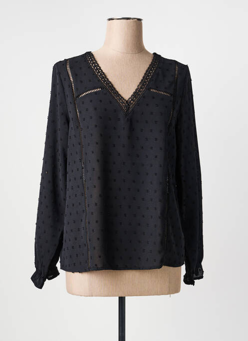 Blouse manches longues manches longues noir M & G MONOGRAM femme