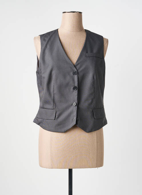 Gilet sans manche coupe cintrée gris JCL femme