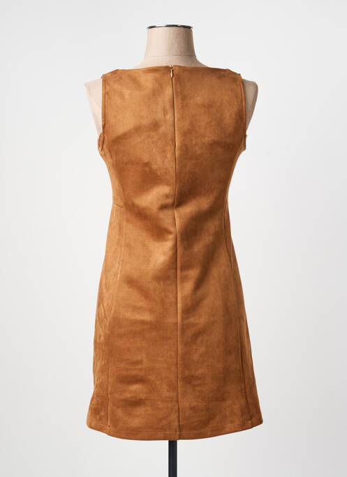 Robe courte sans manche sans manche marron CHARMING GIRL femme