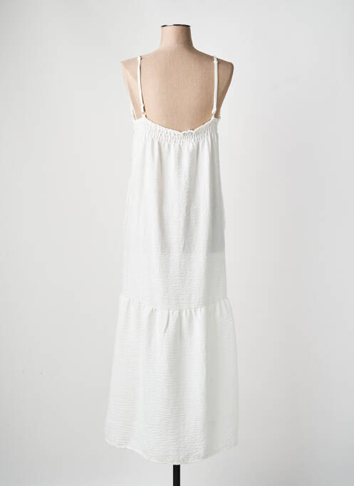 Robe longue imprimé fantaisie fines bretelles blanc TOPSHOW femme