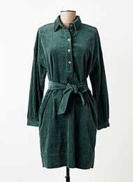 Robe mi-longue manches longues manches longues vert RIVER WOODS femme
