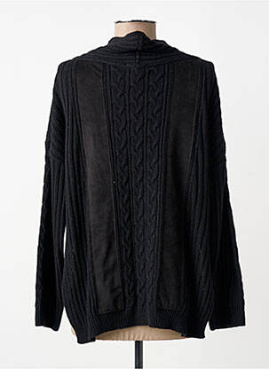 Pull coupe cintrée manches longues noir TRICOT CHIC femme