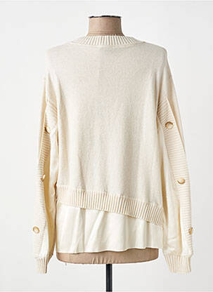 Pull coupe cintrée manches longues beige TRICOT CHIC femme
