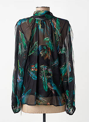 Blouse légère et transparente manches longues noir MARC CAIN femme