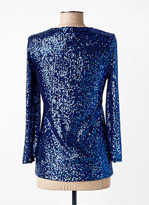 Top stretch manches longues bleu JOSEPH RIBKOFF femme