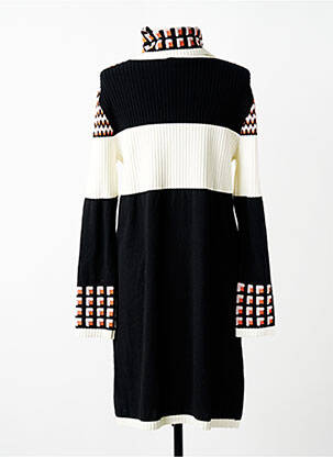 Robe pull stretch manches longues noir TRICOT CHIC femme