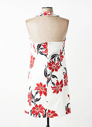 Robe mi-longue imprimé fleurs sans manche rouge TARA JARMON femme