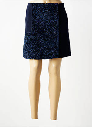 Jupe courte taille normale bleu TRICOT CHIC femme