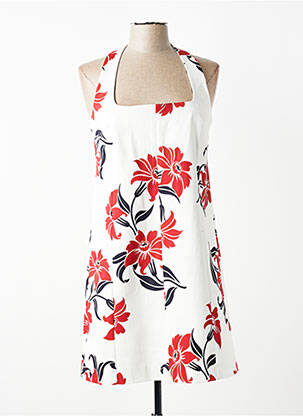 Robe mi-longue imprimé fleurs sans manche rouge TARA JARMON femme