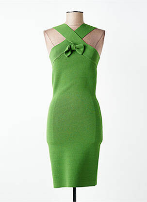 Robe mi-longue sans manche sans manche vert TARA JARMON femme